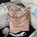 chanel as3980 22 mini handbag shiny calfskin gold tone metal pink 001 luxibags.ru .jpg