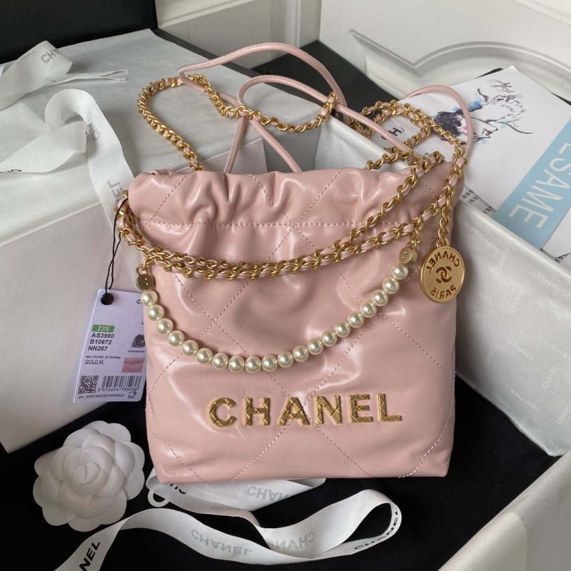 chanel as3980 22 mini handbag shiny calfskin gold tone metal pink 001 luxibags.ru .jpg