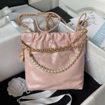 chanel as3980 22 mini handbag shiny calfskin gold tone metal pink 002 luxibags.ru .jpg