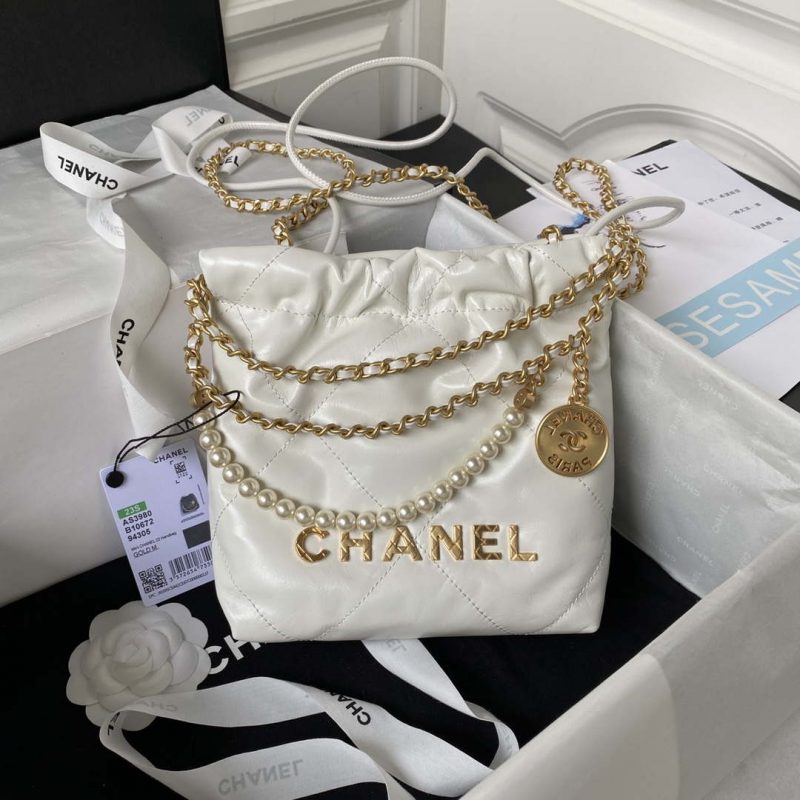 chanel as3980 22 mini handbag shiny calfskin gold tone metal white 001 luxibags.ru .jpg