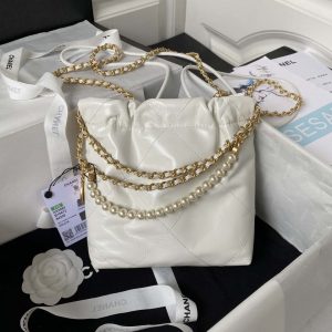 chanel as3980 22 mini handbag shiny calfskin gold tone metal white 002 luxibags.ru .jpg