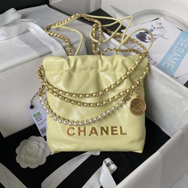 chanel as3980 22 mini handbag shiny calfskin gold tone metal yellow 001 luxibags.ru .jpg