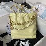 chanel as3980 22 mini handbag shiny calfskin gold tone metal yellow 002 luxibags.ru .jpg