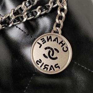 chanel as3980 22 mini handbag shiny calfskin silver tone metal black 003 luxibags.ru .jpg