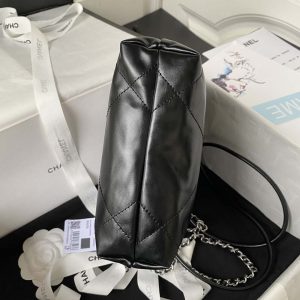chanel as3980 22 mini handbag shiny calfskin silver tone metal black 005 luxibags.ru .jpg