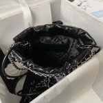 chanel as3980 22 mini handbag shiny calfskin silver tone metal black 006 luxibags.ru .jpg