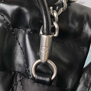 chanel as3980 22 mini handbag shiny calfskin silver tone metal black 007 luxibags.ru .jpg