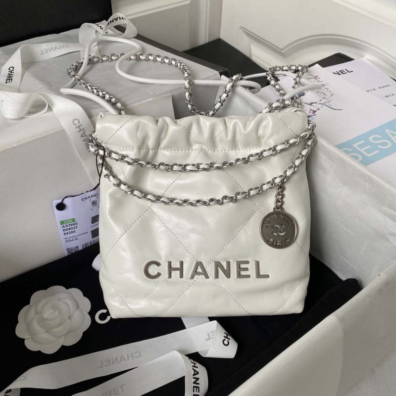 chanel as3980 22 mini handbag shiny calfskin silver tone metal white 001 luxibags.ru .jpg