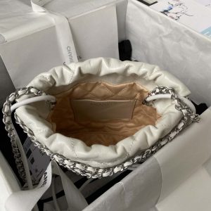 chanel as3980 22 mini handbag shiny calfskin silver tone metal white 006 luxibags.ru .jpg