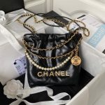 chanel as3980 22 mini handbag shiny crumpled calfskin gold tone metal black 001 luxibags.ru .jpg
