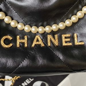 chanel as3980 22 mini handbag shiny crumpled calfskin gold tone metal black 003 luxibags.ru .jpg