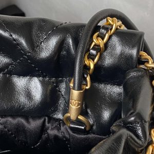 chanel as3980 22 mini handbag shiny crumpled calfskin gold tone metal black 007 luxibags.ru .jpg