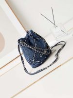 chanel as3980 22 mini handbag silver tone metal canvas blue denim 03 luxibags.ru .jpg