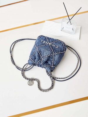 chanel as3980 22 mini handbag silver tone metal canvas blue denim 07 luxibags.ru .jpg