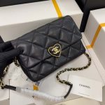 chanel as3986 small flap bag lambskin plexi gold tone metal black 002 luxibags.ru .jpg