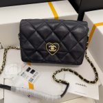 chanel as3986 small flap bag lambskin plexi gold tone metal black 006 luxibags.ru .jpg