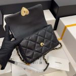 chanel as3986 small flap bag lambskin plexi gold tone metal black 008 luxibags.ru .jpg