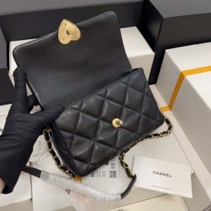 chanel as3986 small flap bag lambskin plexi gold tone metal black 008 luxibags.ru .jpg