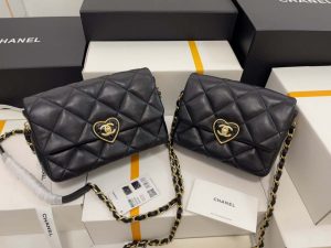chanel as3986 small flap bag lambskin plexi gold tone metal black 010 luxibags.ru .jpg