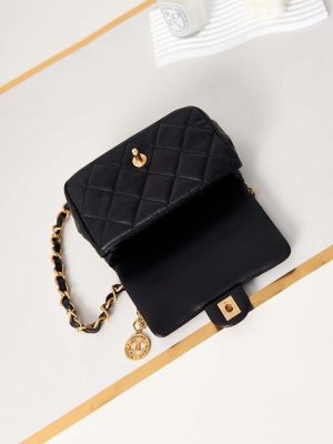 chanel as4012 small flap lambskin bag black 007 luxibags.ru .jpg