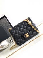 chanel as4040 mini flap classic bag 17 woc camellia lambskin black 001 luxibags.ru .jpg