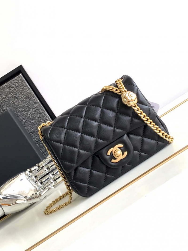 chanel as4040 mini flap classic bag 17 woc camellia lambskin black 001 luxibags.ru .jpg