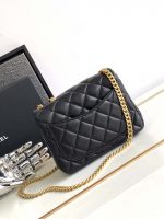 chanel as4040 mini flap classic bag 17 woc camellia lambskin black 003 luxibags.ru .jpg