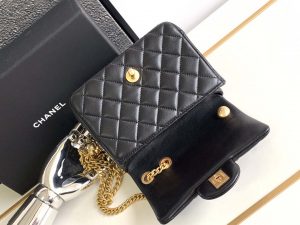 chanel as4040 mini flap classic bag 17 woc camellia lambskin black 007 luxibags.ru .jpg