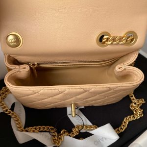chanel as4040 mini flap classic bag 18 woc camellia lambskin apricot 007 luxibags.ru .jpg