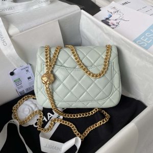 chanel as4040 mini flap classic bag 18 woc camellia lambskin green gray 002 luxibags.ru .jpg