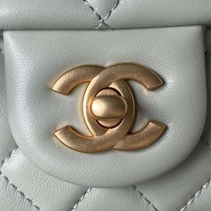 chanel as4040 mini flap classic bag 18 woc camellia lambskin green gray 003 luxibags.ru .jpg