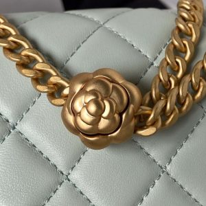 chanel as4040 mini flap classic bag 18 woc camellia lambskin green gray 004 luxibags.ru .jpg