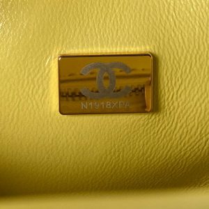 chanel as4040 mini flap classic bag 18 woc camellia lambskin yellow 007 luxibags.ru .jpg