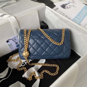 chanel as4041 flap classic bag cf camellia navy blue lambskin gold 002 luxibags.ru .jpg