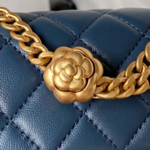 chanel as4041 flap classic bag cf camellia navy blue lambskin gold 004 luxibags.ru .jpg