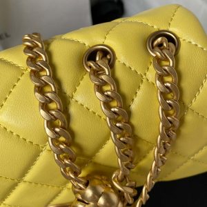 chanel as4041 flap classic bag cf camellia yellow lambskin gold 005 luxibags.ru .jpg