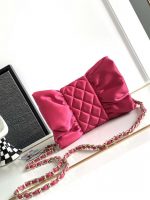 chanel as4098 23a clutch satin bow evening bag rose red 003 luxibags.ru .jpg