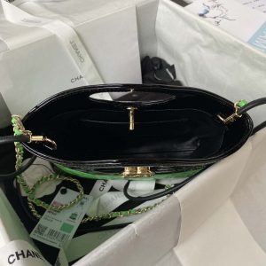 chanel as4133 mini bi color chain patent leather bag green 006 luxibags.ru .jpg