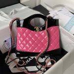 chanel as4133 mini bi color chain patent leather bag rose red 001 luxibags.ru .jpg