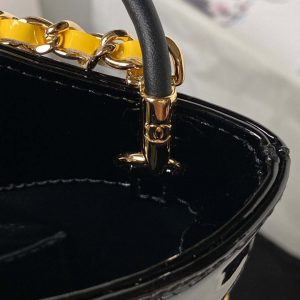 chanel as4133 mini bi color chain patent leather bag yellow 007 luxibags.ru .jpg