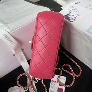 chanel as4140 camellia embossed with top handle bag rose red 005 luxibags.ru .jpg