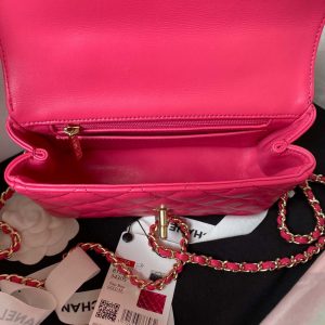 chanel as4140 camellia embossed with top handle bag rose red 007 luxibags.ru .jpg