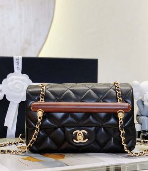chanel as4151 small flap bag with top handle lambskin wenge wood black 002 luxibags.ru .jpg