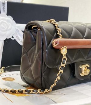 chanel as4151 small flap bag with top handle lambskin wenge wood black 004 luxibags.ru .jpg