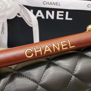 chanel as4151 small flap bag with top handle lambskin wenge wood black 007 luxibags.ru .jpg