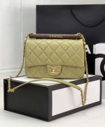 chanel as4151 small flap bag with top handle lambskin wenge wood matche green 001 luxibags.ru .jpg