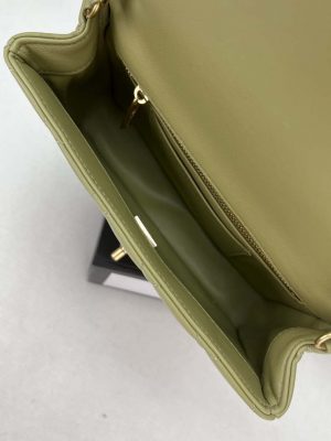 chanel as4151 small flap bag with top handle lambskin wenge wood matche green 007 luxibags.ru .jpg