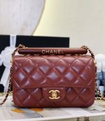 chanel as4151 small flap bag with top handle lambskin wenge wood wine red 001 luxibags.ru .jpg
