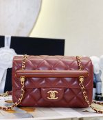 chanel as4151 small flap bag with top handle lambskin wenge wood wine red 002 luxibags.ru .jpg