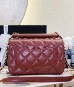 chanel as4151 small flap bag with top handle lambskin wenge wood wine red 003 luxibags.ru .jpg